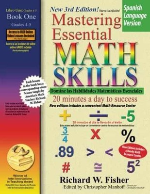 Mastering Essential Math Skills - Paperback, by Fisher Richard W - Very Good h