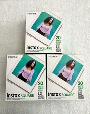 Lot of 3 Fujifilm Instax Square Film 20 Sheets Each EXP 06/2027 (60 Total) Japan