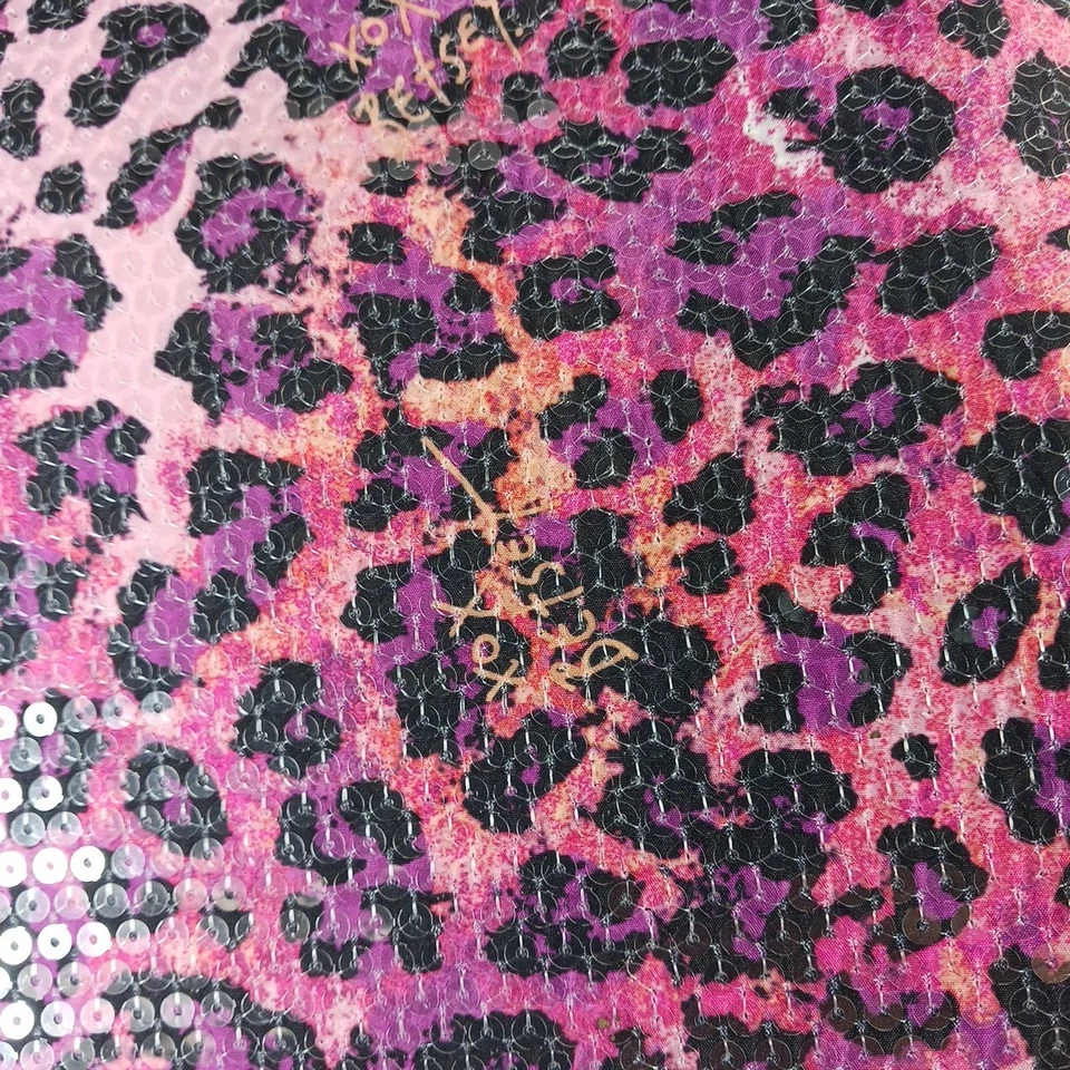 NEW Betsey Johnson Sequined Leopard Cheetah Crossbody Shoulder Bag 11 x 11  - Image 4 of 4