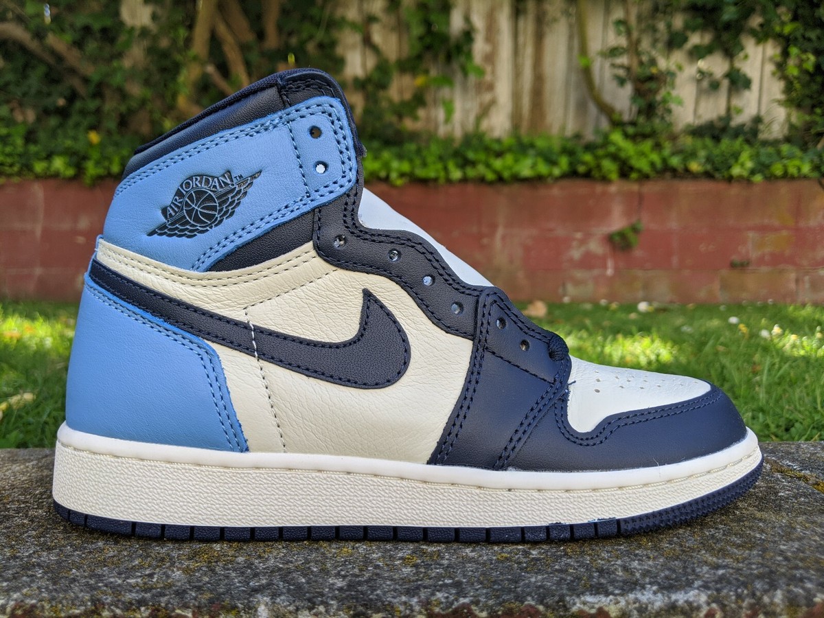 DS NIKE AIR JORDAN I 1 RETRO OG HIGH OBSIDIAN sz 3.5Y GS DS NIKE AIR JORDAN I 1 RETRO OG HIGH OBSIDIAN sz 3.5Y GS