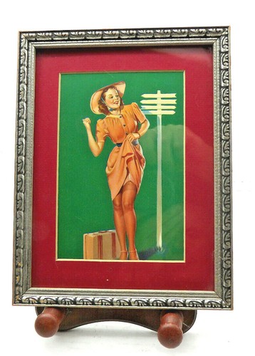 Peter Driben RePrints (2) Framed Pin-up Art. Man Cave Garage - Picture 3 of 10