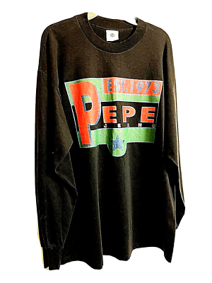 Pepe Jeans Graphic Print Black T Shirt ONE SIZE Long Sleeve