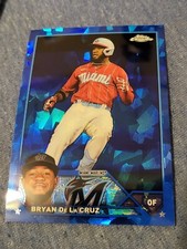 2023 Topps Chrome Sapphire Bryan De La Cruz #599 Miami Marlins