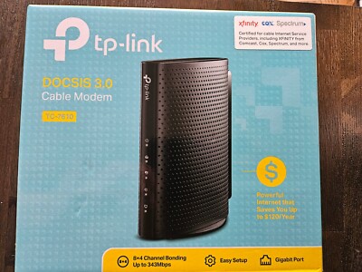 TP-LINK TC-7610 DOCSIS 3.0 Cable Modem NOB