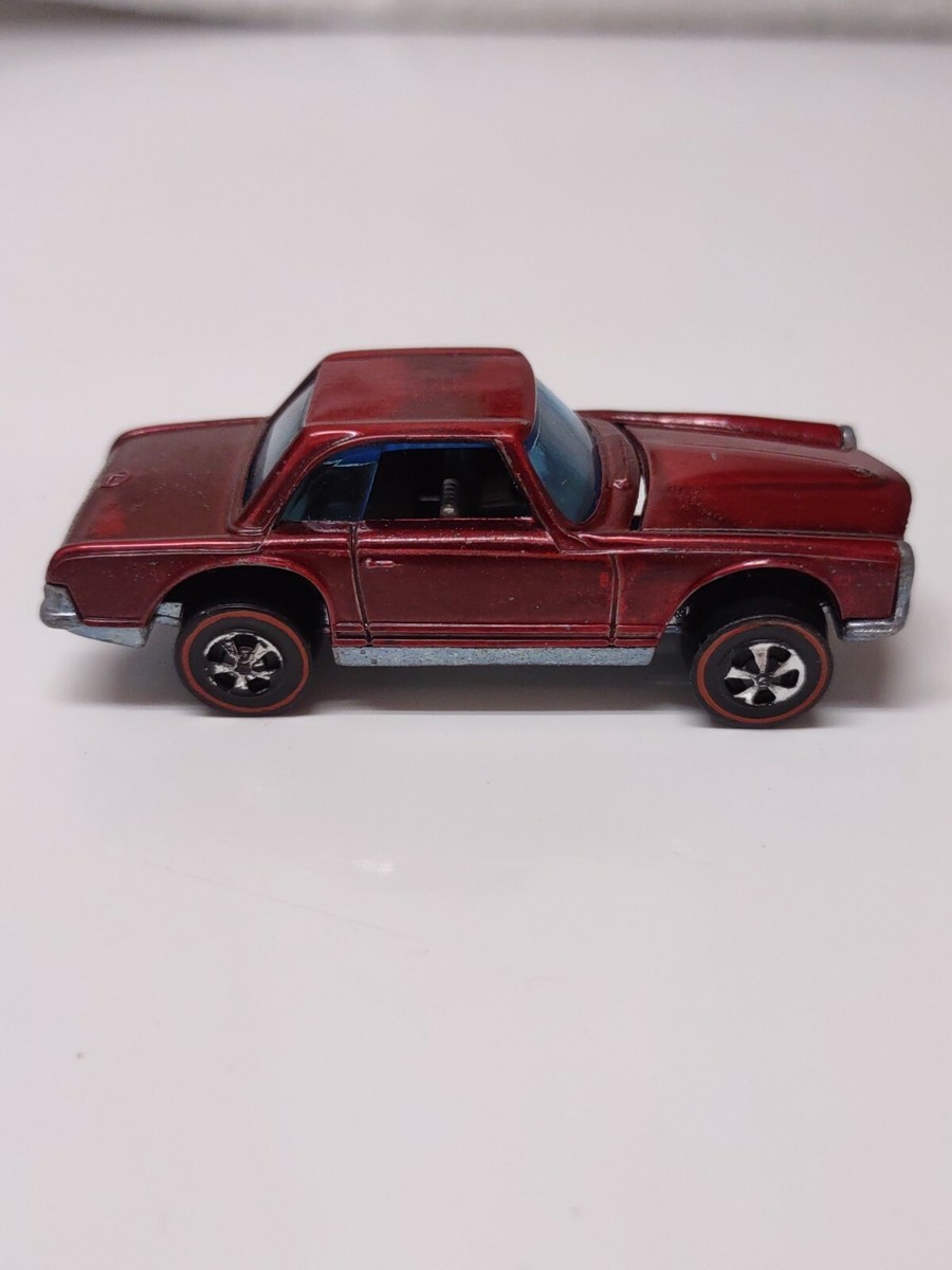 Hot Wheels Redline Mercedes-Benz 280 SL Car 1969 Red Made in Hong