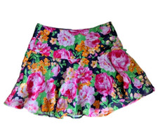Abercrombie  Fitch Floral A-Line Mini Skirt Women's 2 Fully Lined Side Zip