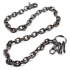 Basic Simple Strong Biker Trucker Key Jean Wallet Chain 29.5" Black CS15BLK