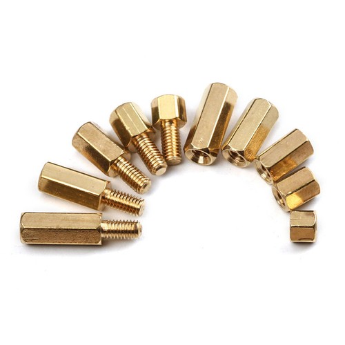 300Pcs M3 Brass Copper Pillar Stand Off Hex Column Spacer Threaded Screw Nut - Picture 13 of 23