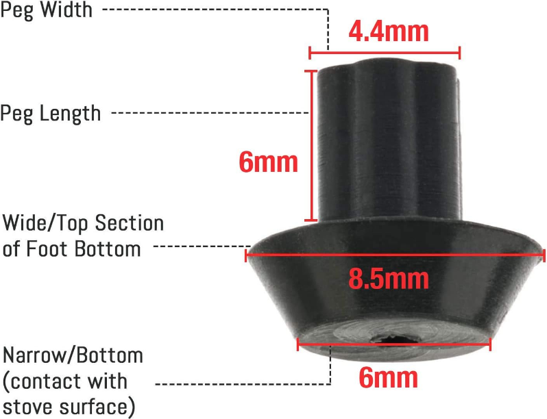 Stove Gas Range Grate Rubber Feet Bumper For Frigidaire KitchenAid