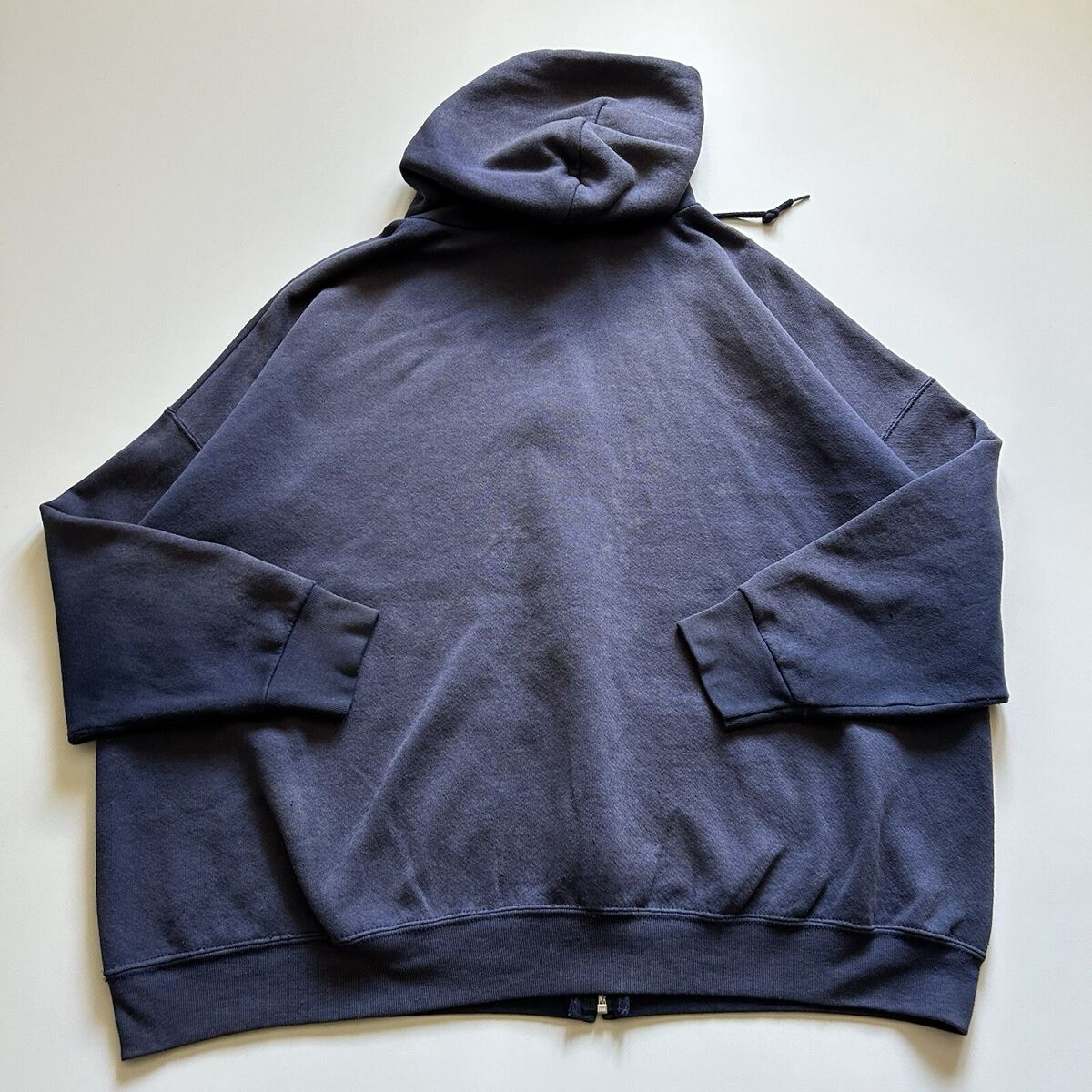 Vintage 1990s Sun Faded Blank Navy Blue Zip Up Hoodie Tultex Vintage 1990s Sun Faded Blank Navy Blue Zip Up Hoodie Tultex