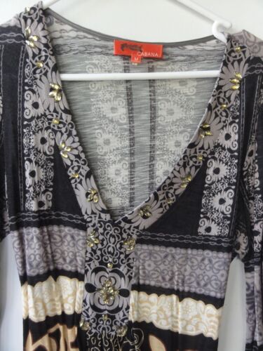 HALE BOB DRESS Sz M 12 Beaded Party Cocktail - Picture 2 of 5