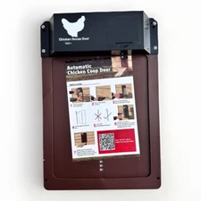 Chicken Coop Door Automatic Waterproof With Light Sensor Poultry Gate Hen