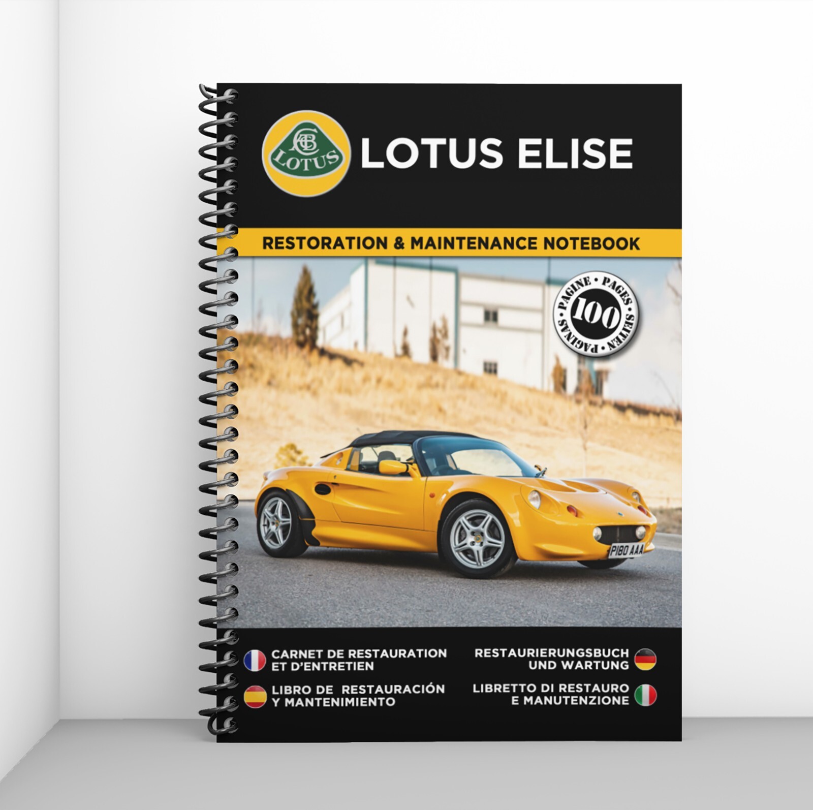 Lotus Elise carnet de restauration et d'entretien pour roadster de collection