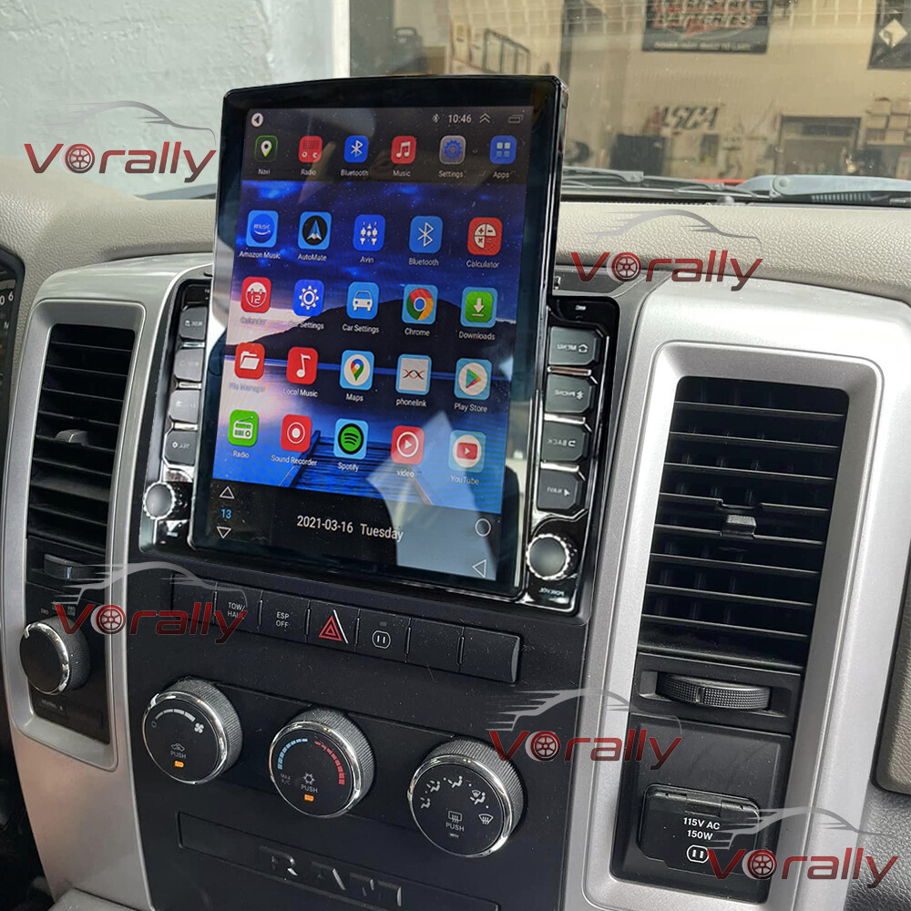 Carro estéreo android 12 rádios para dodge ram 1500/2500/3500 2017 2018