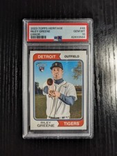 2023 Topps Heritage #48 Riley Greene Reverse Negative Error PSA 10 Rookie