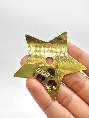 Christian Dior Gold Tone Metal Star Bag Charm Ornament | eBay