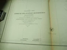 Vintage "Preliminary Chart of Ipswich and Annisquam Harbors, Mass" 