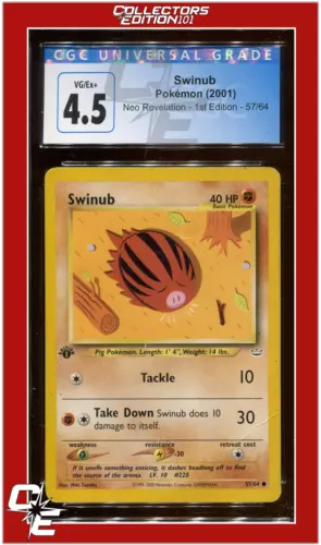 Neo Revelation 57 Swinub 1st Edition CGC 4.5
