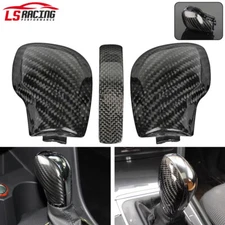 For VW Golf Jetta MK6 MK7 Passat B7 B8 Shift Knob Gear Side Cover Carbon Fiber