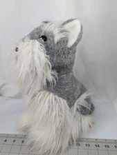 Mighty Star Miniature Schnauzer Dog Plush 13 Inch 1985 24K Polar Puff Stuffed