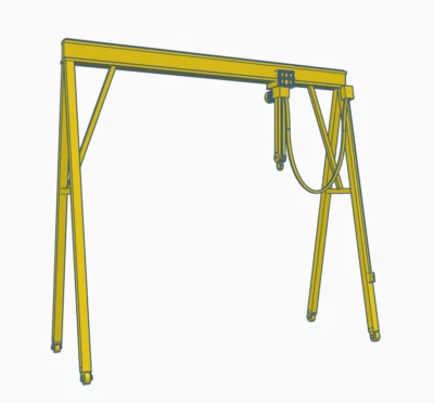 BULKSCENE GANTRY CRANE 1t - MODEL RAILWAY ENGINE SHED ACCESSORY OO GAUGE 1:76 - UNPAINTED