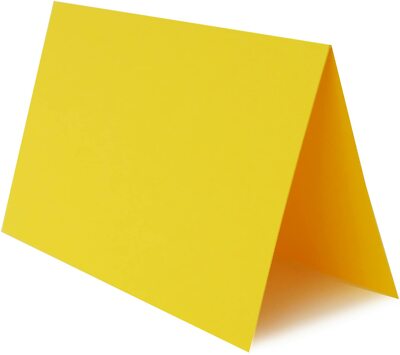 #Paper24Plus-25 St.- Tischkarten blanko Platzkarten, Gelb - 6 x 10 cm-300g