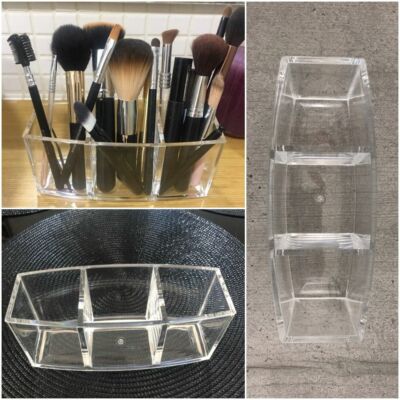 Makeup Brush Organizer Box Acrylic Cosmetic Accessories Holder Tools Storage