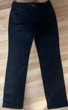 Gloria Vanderbilt Women's Jeans Denim Black Stretch Straight Leg Size 12