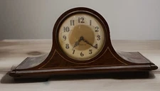 Antique VTG PLYMOUTH Tambour Mantle Clock Model No. 3646 Clock Works