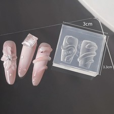 Cartoon Mini Snake Silicone Nail Mold Nail Stamping Stereoscopic Decorations