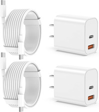 Iphone 17 16 15 Charger Fast Charging, 20W USB C Wall Charger Block with 10Ft