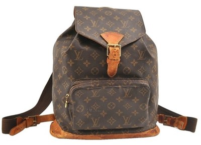 Authentic Louis Vuitton Monogram Montsouris GM Backpack M51135 LV AC446
