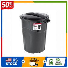 Hyper Tough 32 Gallon Heavy Duty Trash Can with Click Lock Lid