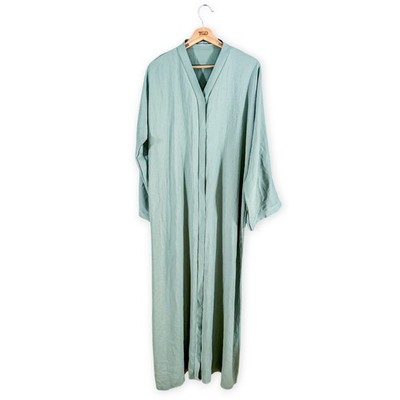Damen grün V-Ausschnitt Langarm Maxi Tunika Cover Up Größe 16