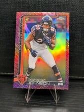 Roschon Johnson 2025 Topps Chrome Football leather refractor #55 Chicago Bears