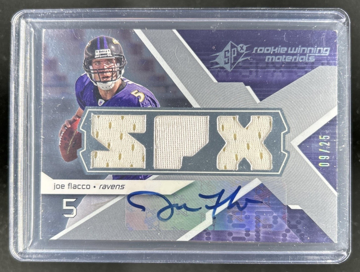Joe Flacco SPx Rookie Materials #RMJF Triple 99