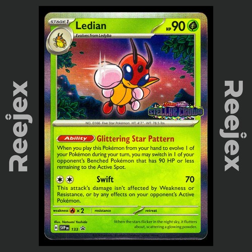 Ledian - SVP133 - Stamped Black Star Promo - Stellar Crown - Pokemon Card - NM/M