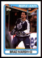 Brad Marsh 1990-91 Topps #155 Maple Leafs NHL READ FREE SHIPPING AutographDen