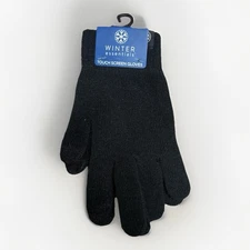 Winter Essentials Touch Screen Gloves Black 