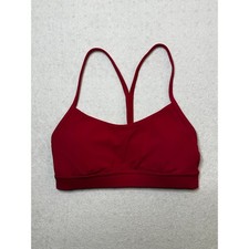 Lululemon Flow Y Bra Nulu Women  s Size 4 Red Light Support