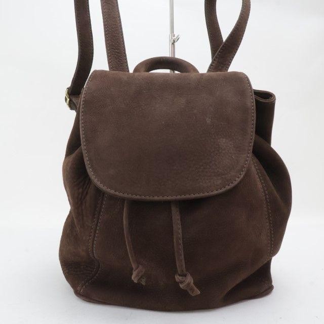 Coach Backpack Nubuck Brown Used Leather Shoulder Bag