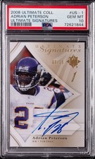 2008 ULTIMATE COLL ULTIMATE SIGNATURES #US-1 ADRIAN PETERSON 9/15 PSA 10 AUTO