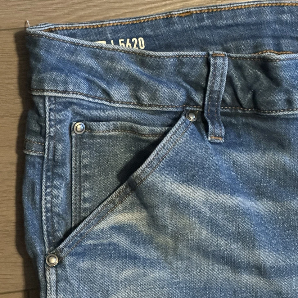 G Star Raw Jeans Men’s 33/32 (33/30 Meas) Blue 5620 3D Slim Button Fly Denim - Image 4 of 4