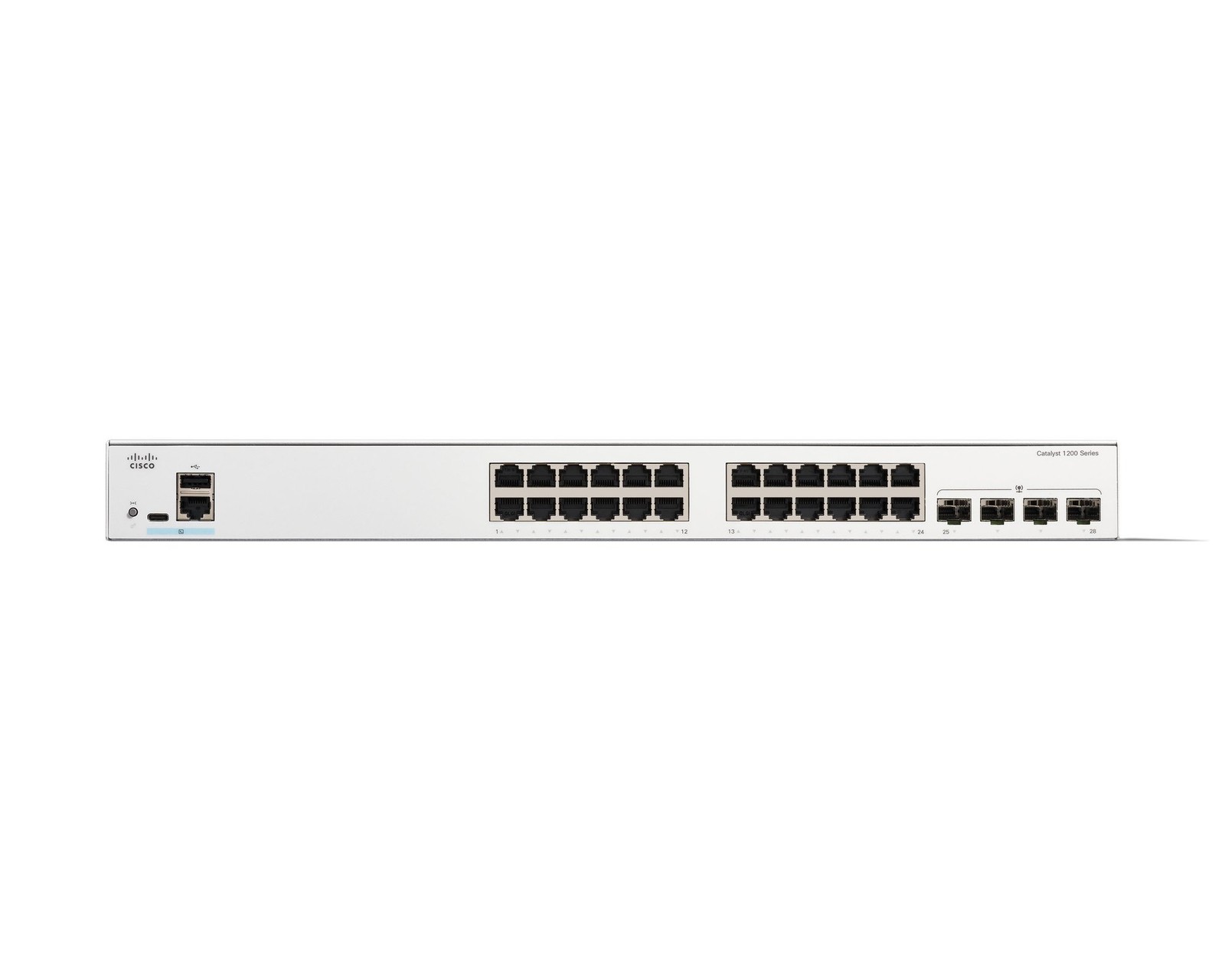 Cisco Catalyst 1200-24T-4G Smart Switch, 24 Port GE, 4x1GE SFP, Limited Lifetime