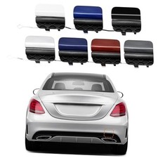 TOPUS Rear Bumper Tow Hook Cover For Mercedes-Benz White Right Passenger Side