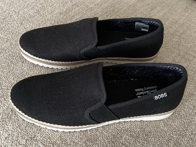 BOBS from Skechers Flexpadrille Lo Slip On Shoes Womens 8.5 M Black 114020