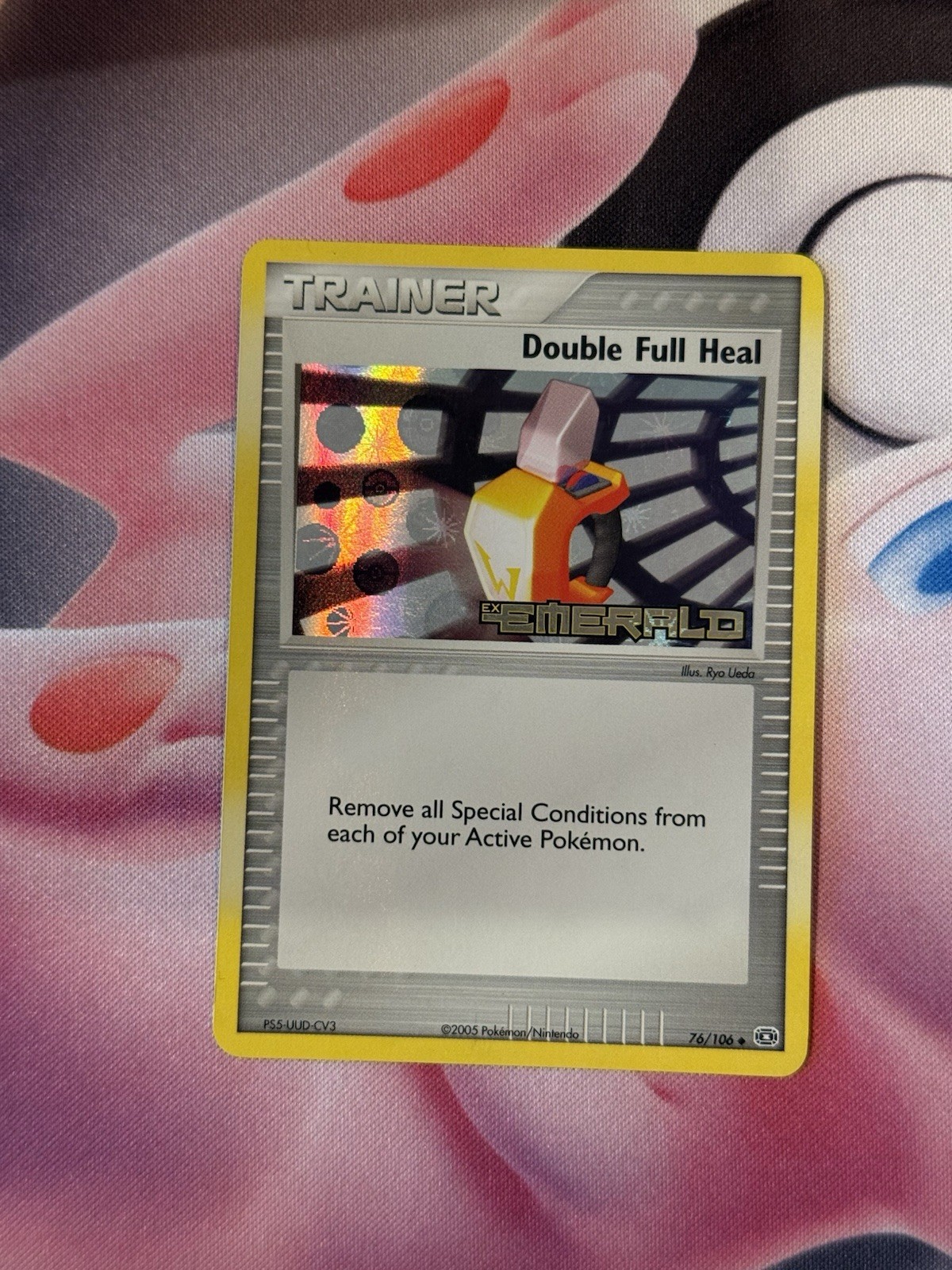 Pokemon Card - Double Full Heal Emerald 76/106 Reverse Holo Stamped