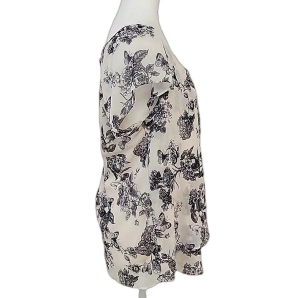 Blusa túnica Tamara H XL fluida boho crema y blanca mariposa femenina 🦋 🦋 Foto 4 de 4