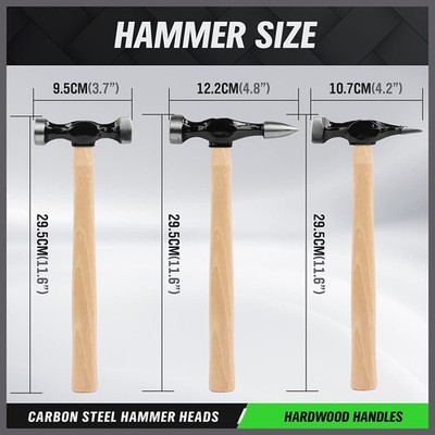 SWANLAKE 7 Piece Auto Body Repair Kit, Tools, 7PCS Standard Hammer