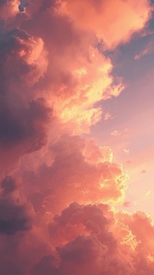 Soft Pastel Sunset Sky Phone Wallpaper Digital Download